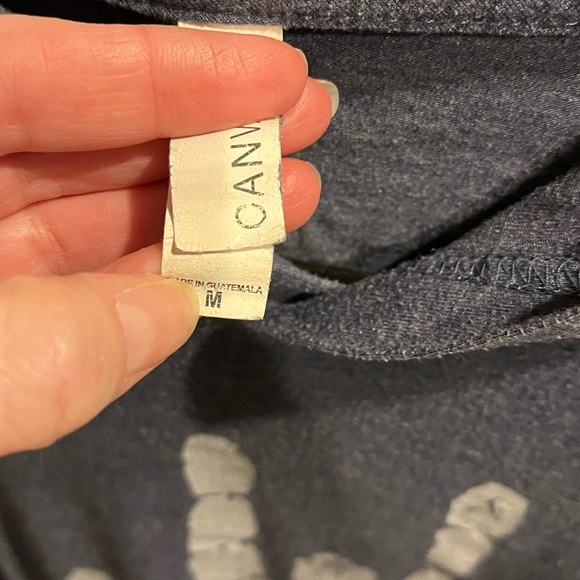 Bella Canvas Blue Jerry Garcia Hand Hoodie T-Shirt - Picture 3 of 4